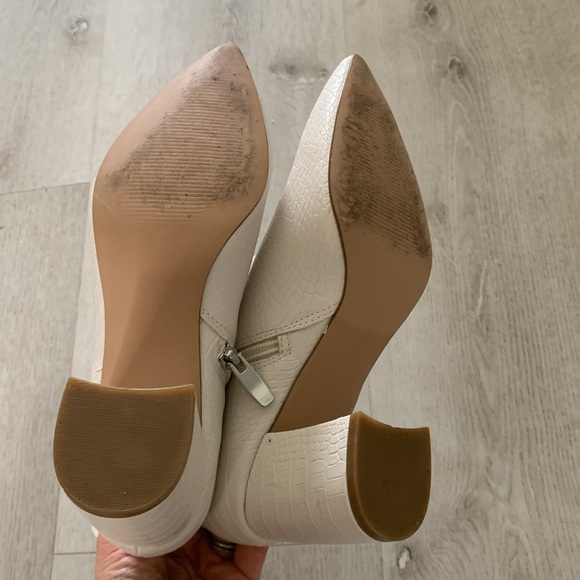 Steve Madden Nadalie Booties crocs textured pointy toe heels classic zipper - Picture 13 of 13